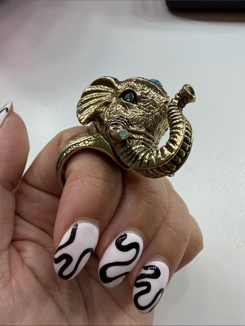House of Harlow Gold Elephant Statement Ring